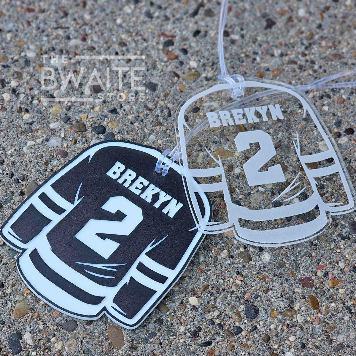 Personalized Acrylic Hockey Jersey Bag Tag