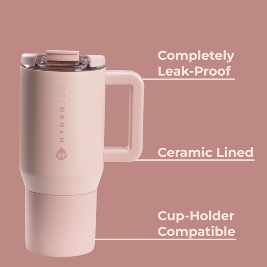 Hello Gorgeous Dusty Rose Coffee Traveler