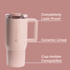 Hello Gorgeous Dusty Rose Coffee Traveler