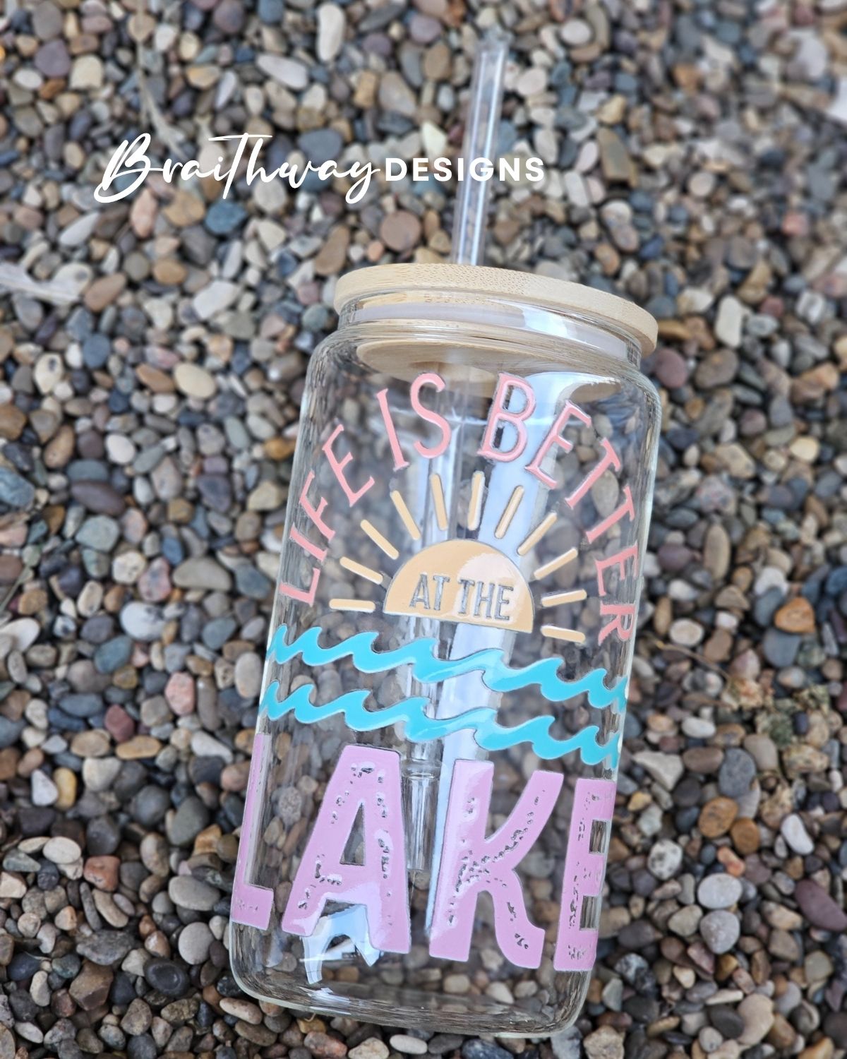 Summer Lake Day Collection Can Glass Set
