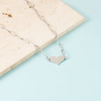 Heart Paperclip Chain Necklace