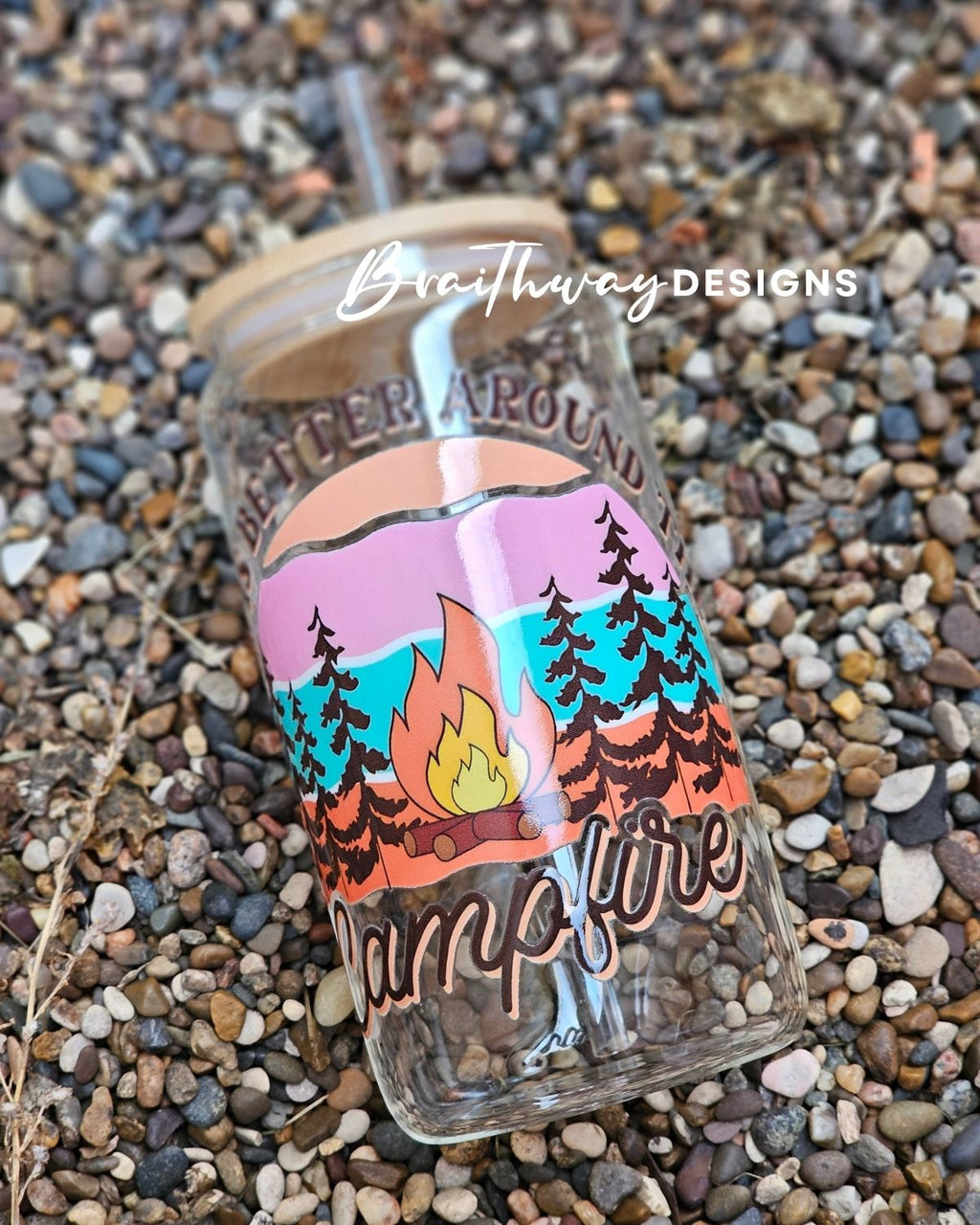 Summer Lake Day Collection Can Glass Set
