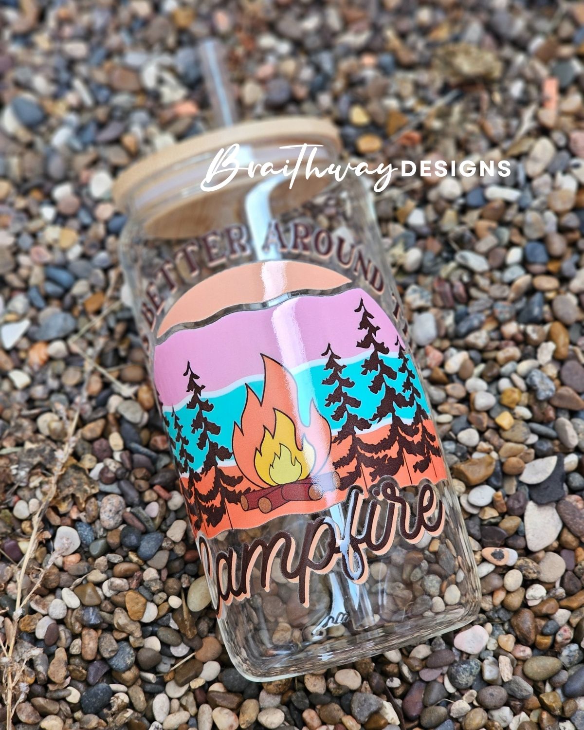 Summer Lake Day Collection Can Glass Set