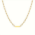 Bar Paperclip Chain Necklace