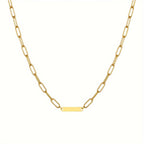 Bar Paperclip Chain Necklace