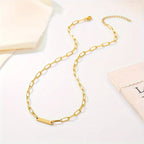 Bar Paperclip Chain Necklace