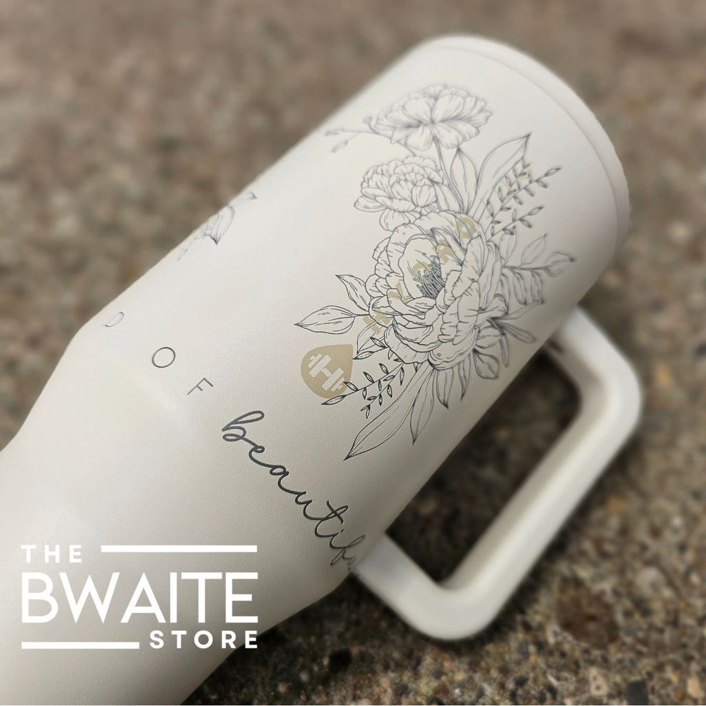 Hydrojug 32oz Traveler Peonies Custom Design