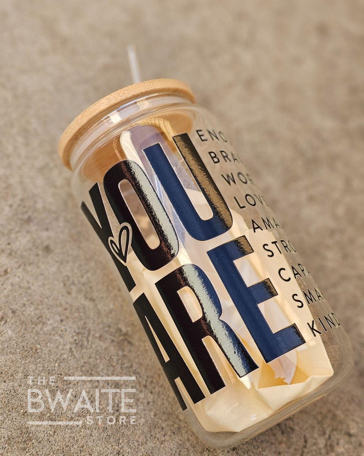 You Are Enough Can Glass Set