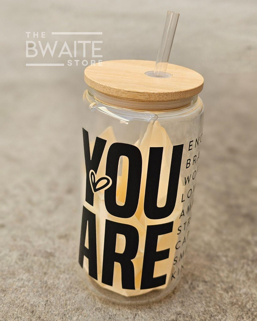 You Are Enough Can Glass Set
