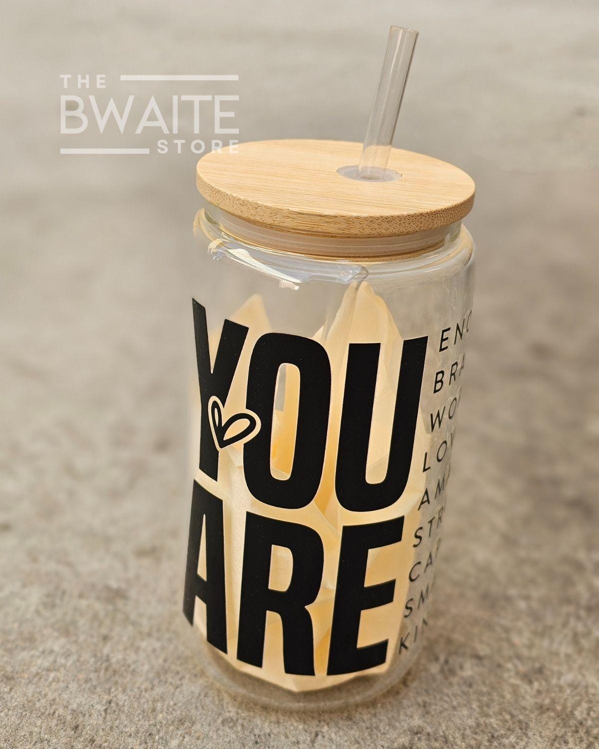You Are Enough Can Glass Set