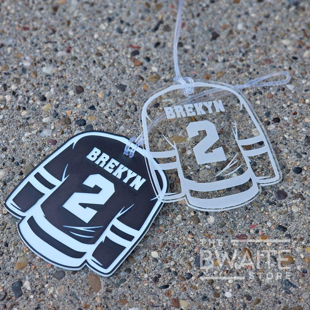 Personalized Acrylic Hockey Jersey Bag Tag