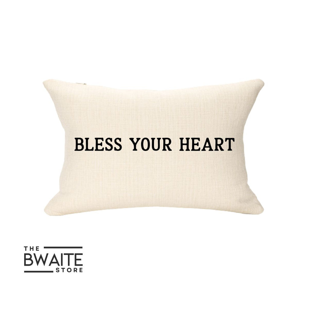 BLESS YOUR HEART Lumbar Throw Pillow Cover ONLY