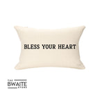 BLESS YOUR HEART Lumbar Throw Pillow Cover ONLY