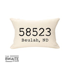 CITY ZIP CODE Lumbar Throw Pillow Cover ONLY