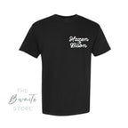 HB BISON RETRO CHEST DESIGN BLACK CC TSHIRT YOUTH + ADULT : PREORDER