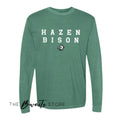 HAZEN BISON LIGHT GREEN CC LONG SLEEVE TEE  : PREORDER