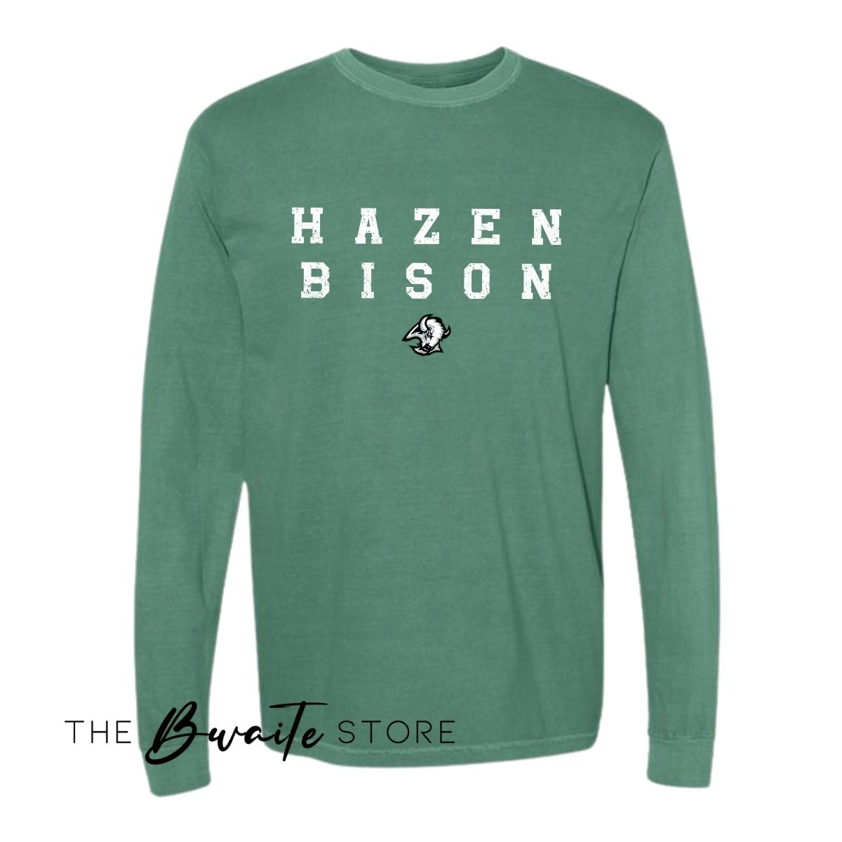 HAZEN BISON LIGHT GREEN CC LONG SLEEVE TEE  : PREORDER