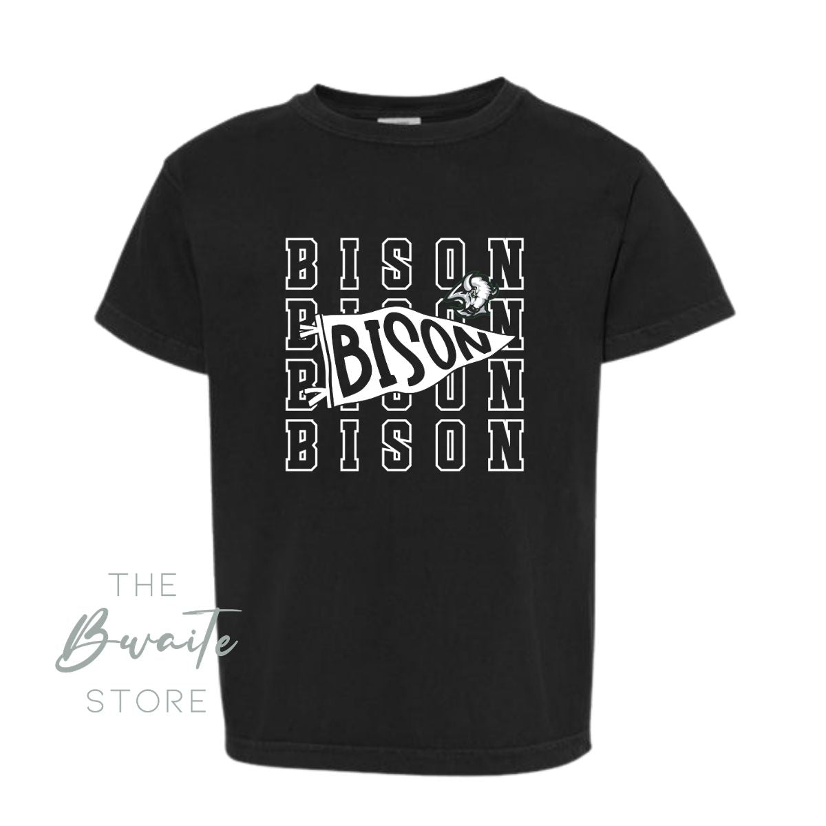 HB BISON PENNANT CC TSHIRT YOUTH + ADULT  : PREORDER