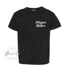 HB BISON RETRO CHEST DESIGN BLACK CC TSHIRT YOUTH + ADULT : PREORDER