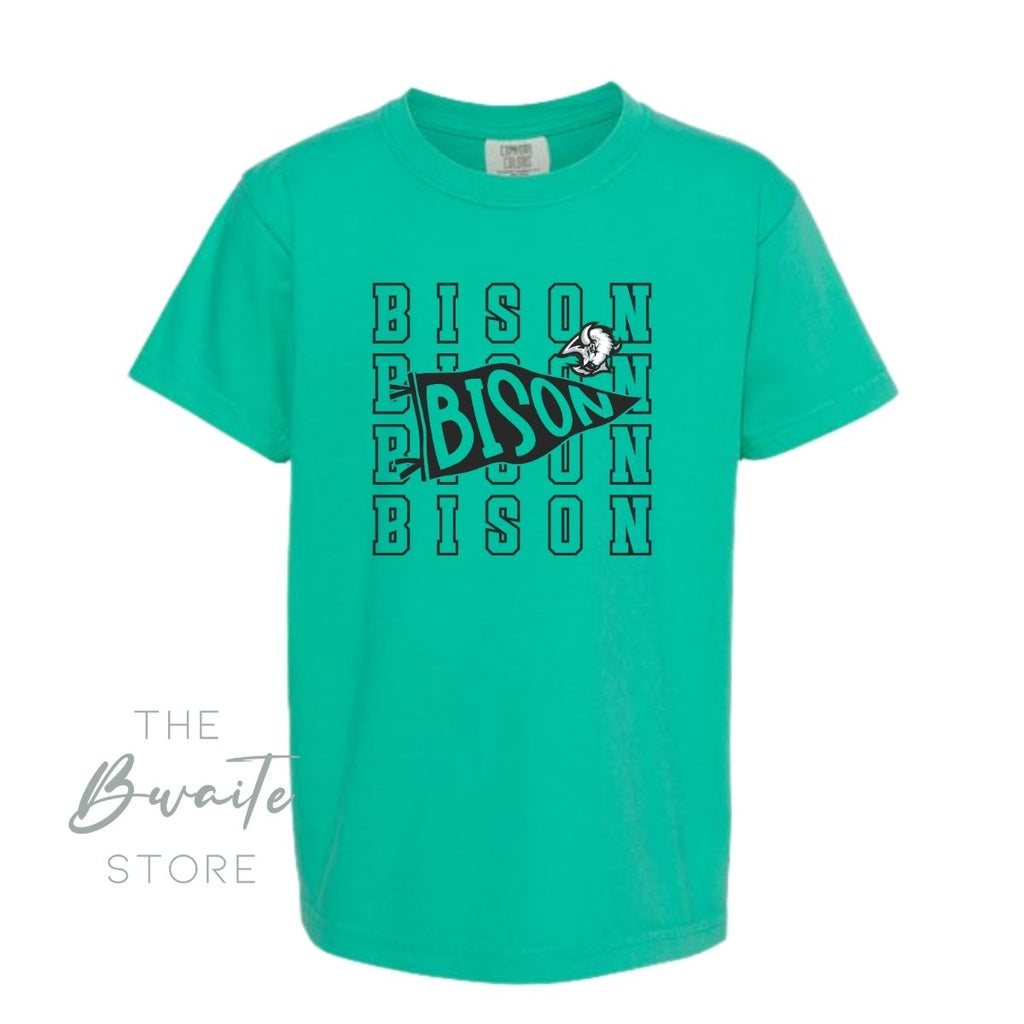 HB BISON PENNANT CC TSHIRT YOUTH + ADULT  : PREORDER