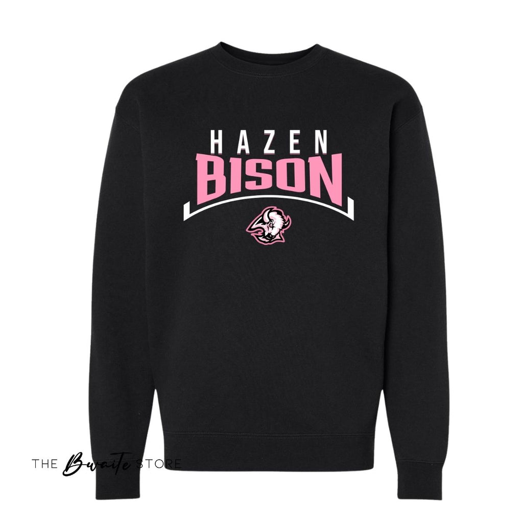 HB HAZEN BISON PINK OUT ADULT SWEATSHIRT TSHIRT  : PREORDER