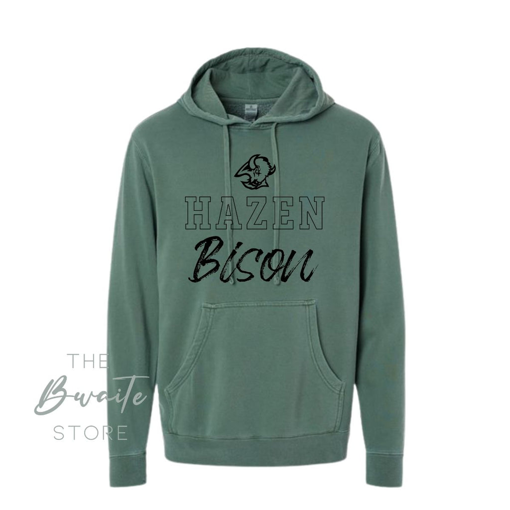 HAZEN BISON Pigment Dyed Sweatshirt : PREORDER