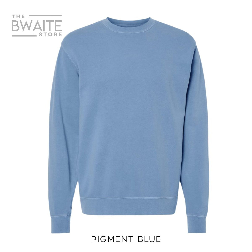 Customizable Pigment Dyed Crewneck Sweatshirt