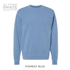 Customizable Pigment Dyed Crewneck Sweatshirt
