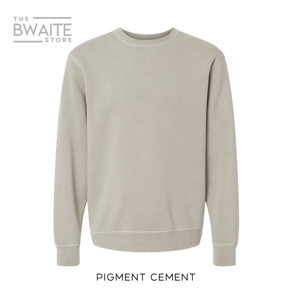 Customizable Pigment Dyed Crewneck Sweatshirt