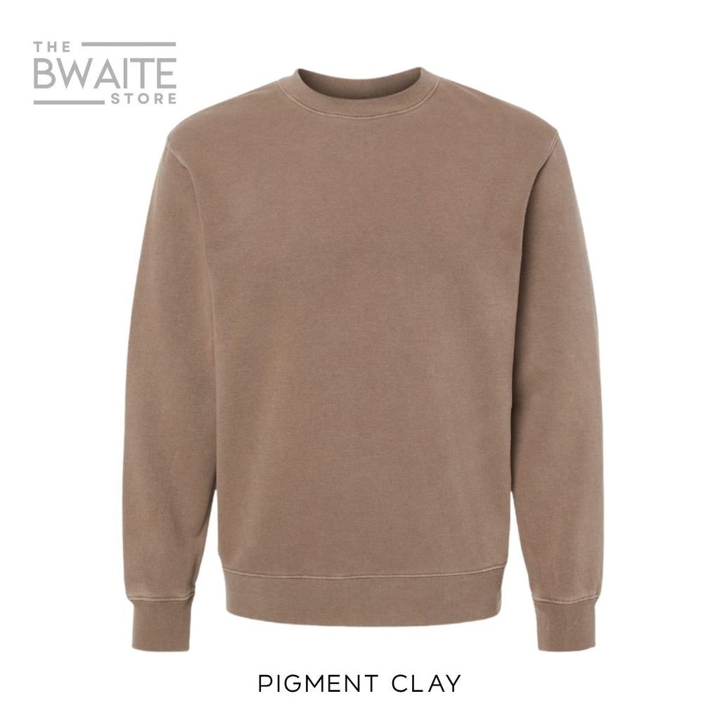 Customizable Pigment Dyed Crewneck Sweatshirt