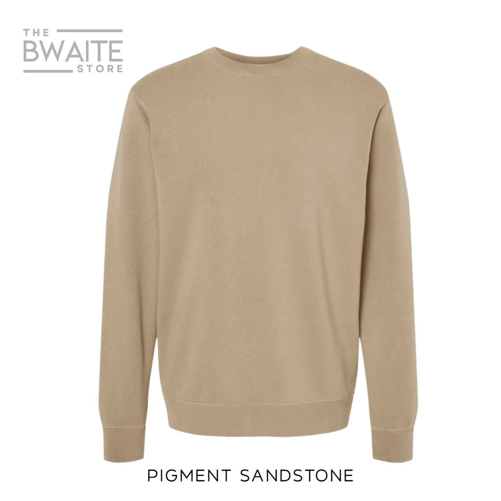Customizable Pigment Dyed Crewneck Sweatshirt
