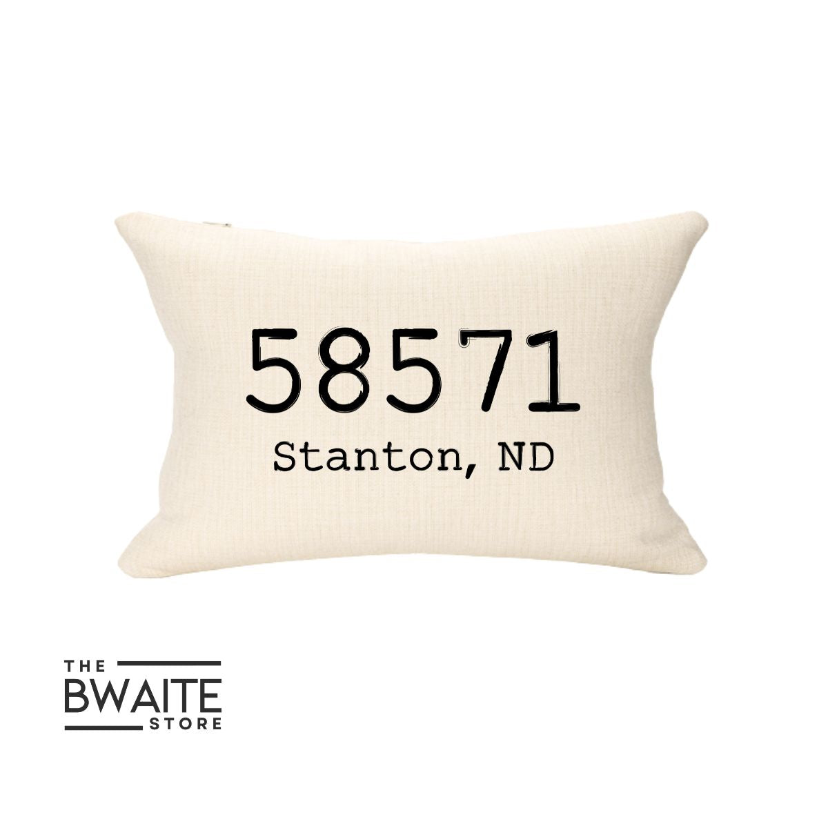 CITY ZIP CODE Lumbar Throw Pillow Cover ONLY