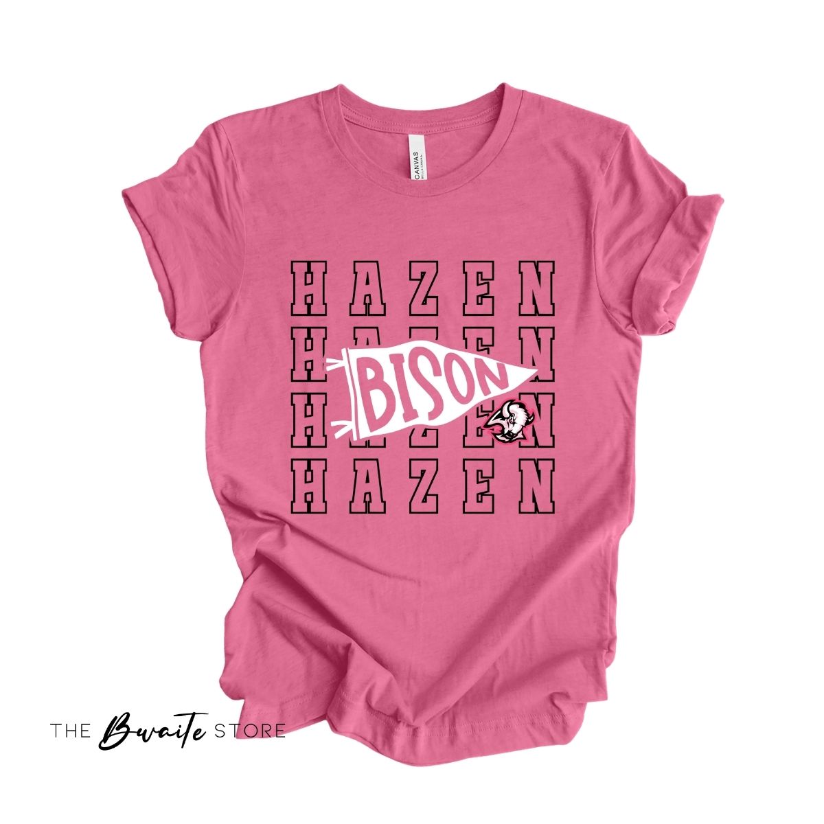 HB HAZEN BISON PINK OUT BC ADULT TSHIRT  : PREORDER