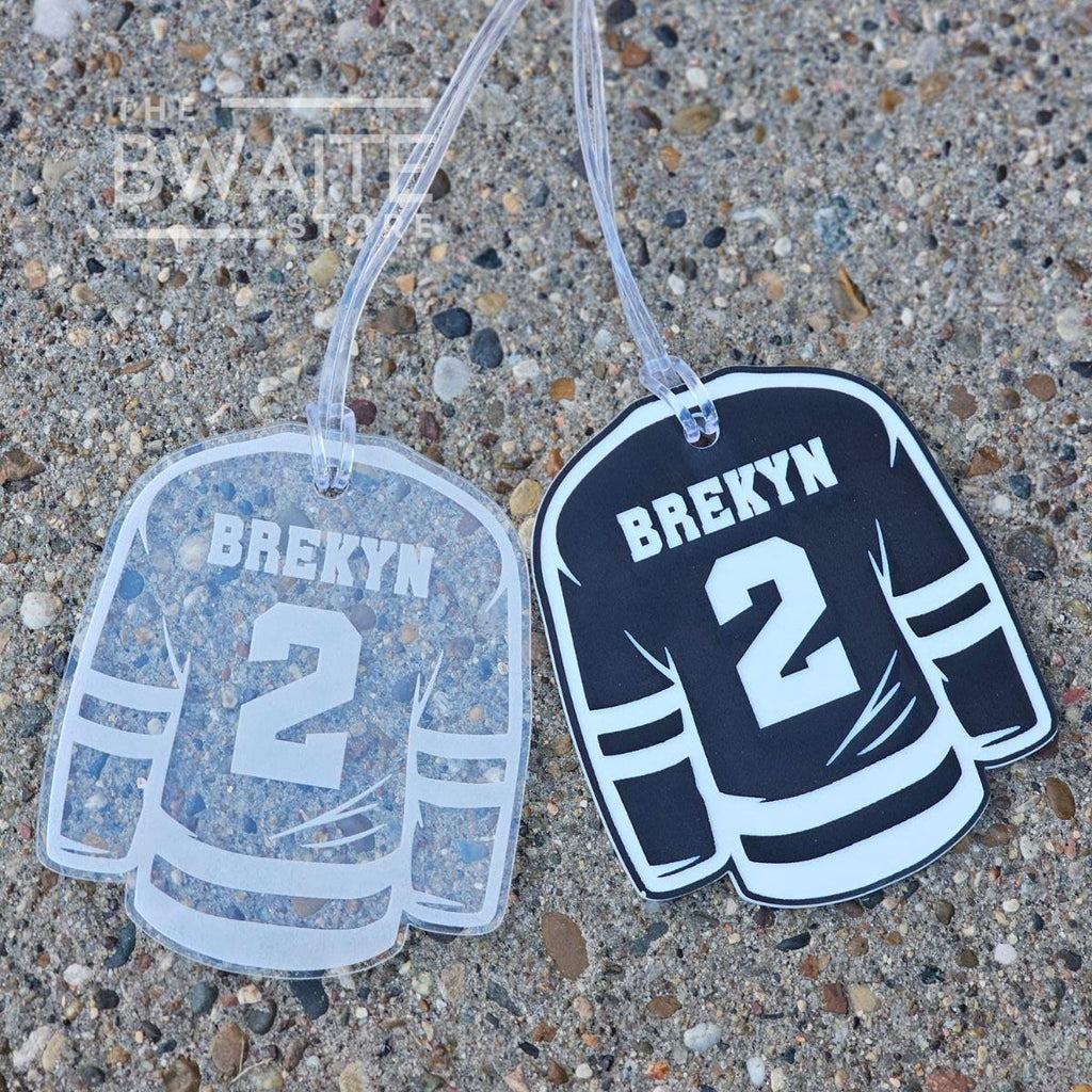 Personalized Acrylic Hockey Jersey Bag Tag
