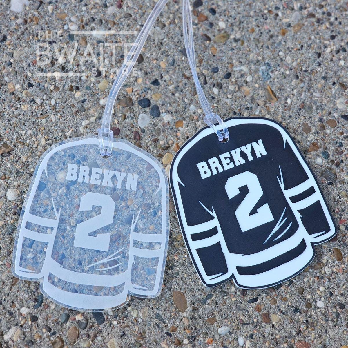 Personalized Acrylic Hockey Jersey Bag Tag